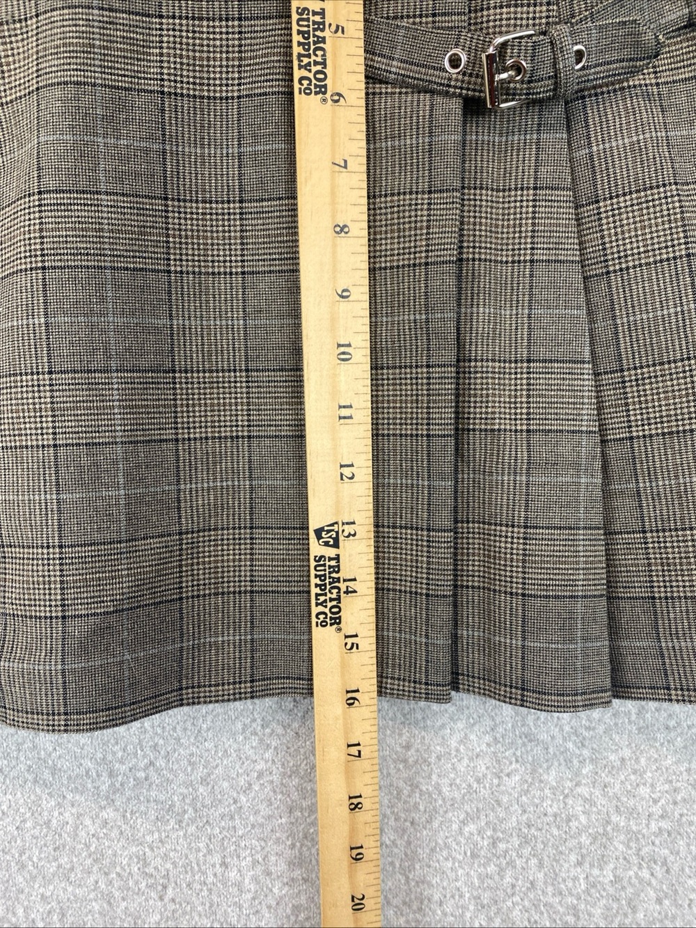 WAYF Women Mini Wrap Skirt Plaid Size Med Skater Grunge Goth Academia - Picture 5 of 11
